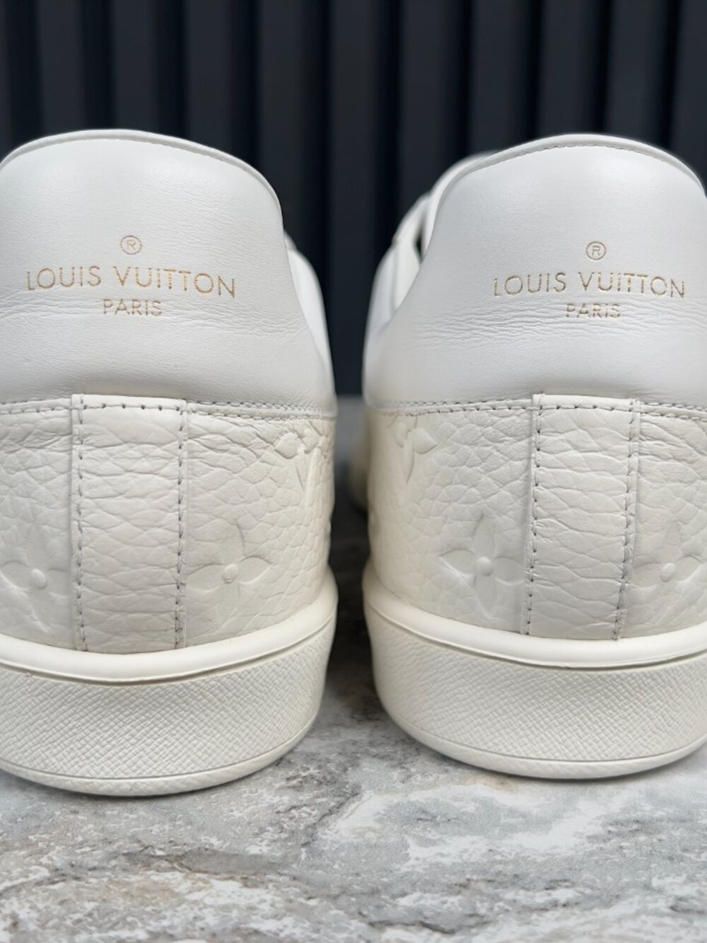 Louis Vuitton Luxembourg Monogram Sneaker Taurillon Leather 8.5 LV 9.5 US 42.5 - Picture 8 of 12